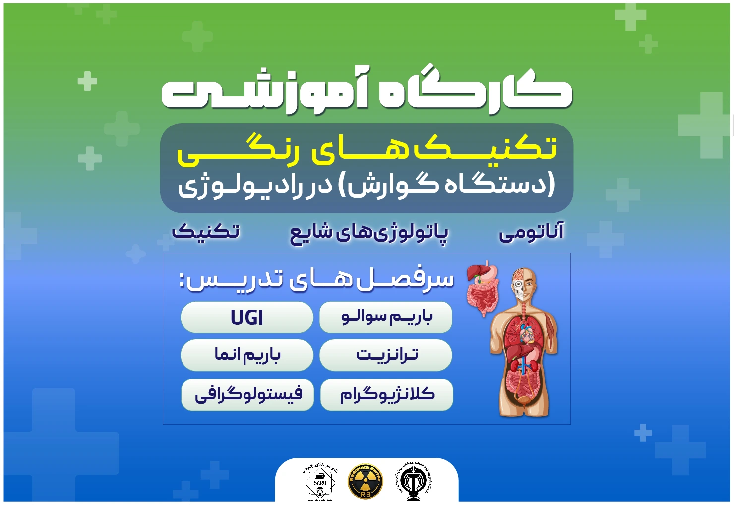 کارگاه آموزشی تکنیک های رنگی (دستگاه گوارش) در رادیولوژی
